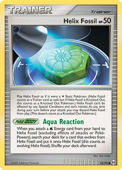 Helix Fossil Pokémon card, number 93