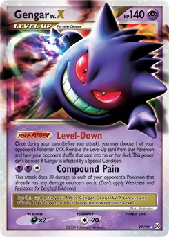 Gengar LV.X Pokémon card, number 97