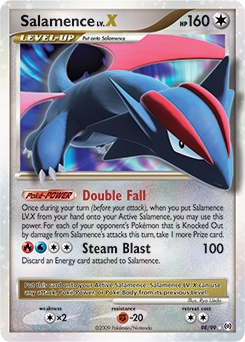 Salamence LV.X Pokémon card, number 98