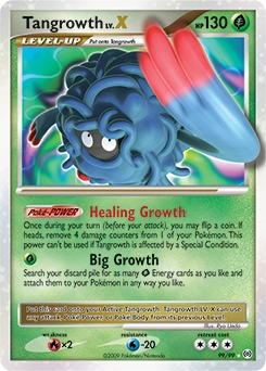 Tangrowth LV.X Pokémon card, number 99