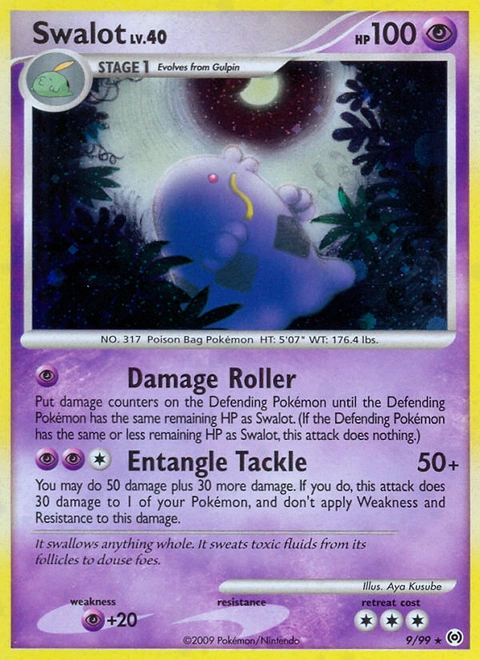 Swalot Pokémon card from Arceus, number 9 (Standard (Deck Exclusive) print)