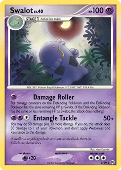 Swalot Pokémon card, number 9