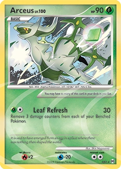 Arceus Pokémon card, number AR2