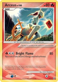 Arceus Pokémon card, number AR3