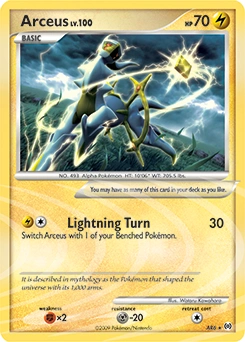 Arceus Pokémon card, number AR6