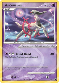 Arceus Pokémon card, number AR7