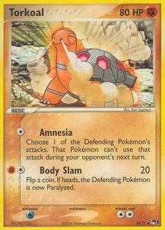 Torkoal Pokémon card, number 10
