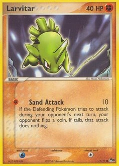 Larvitar Pokémon card, number 11