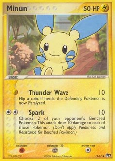 Minun Pokémon card, number 12