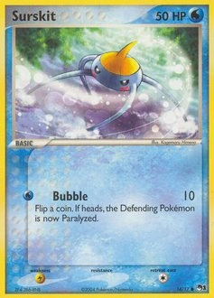 Surskit Pokémon card, number 14
