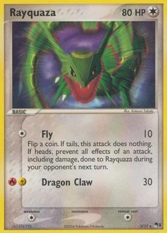 Rayquaza Pokémon card, number 3
