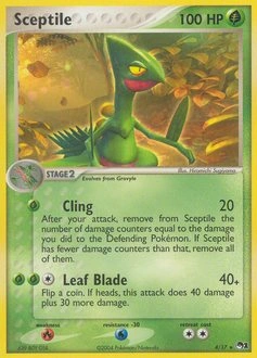 Sceptile Pokémon card, number 4