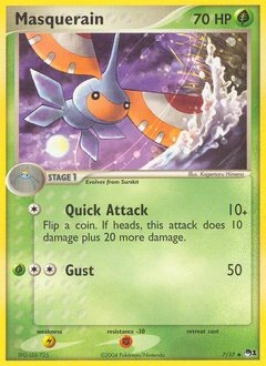 Masquerain Pokémon card, number 7