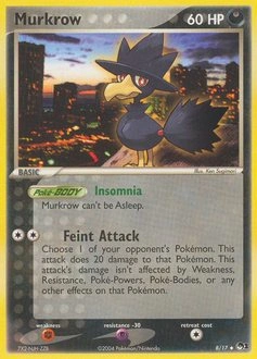 Murkrow Pokémon card, number 8