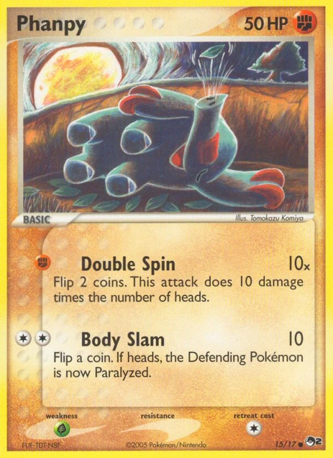 Phanpy Pokémon card from POP Series 2, number 15 (Standard print)