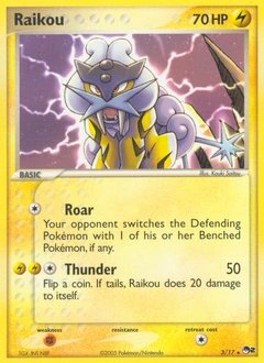 Raikou Pokémon card, number 3