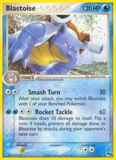 Blastoise Pokémon card, number 1