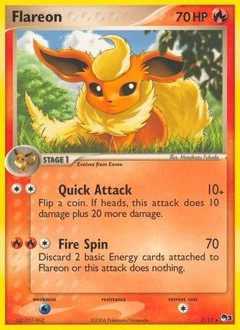 Flareon Pokémon card, number 2