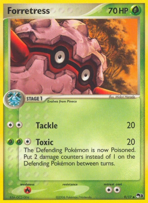 Forretress Pokémon card from POP Series 3, number 9 (Standard print)