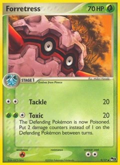 Forretress Pokémon card, number 9