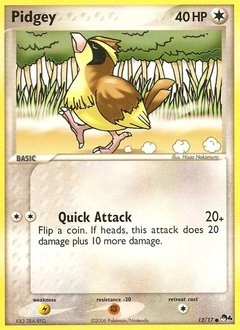 Pidgey Pokémon card, number 12