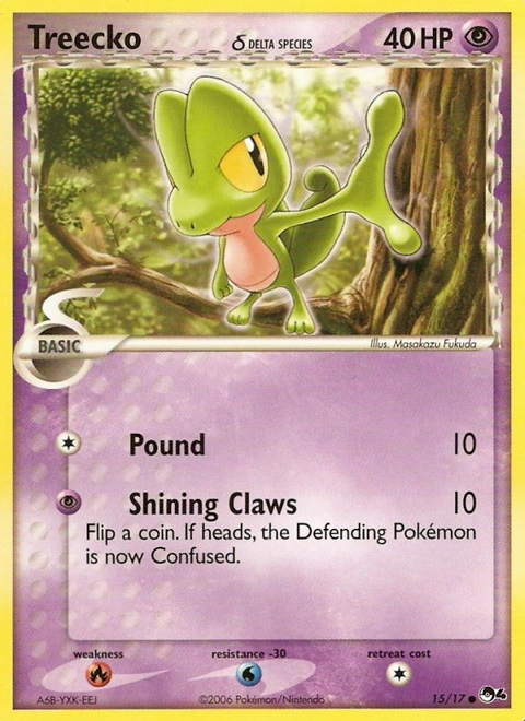 Treecko δ Pokémon card from POP Series 4, number 15 (Standard print)