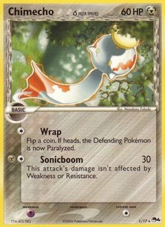 Chimecho δ Pokémon card, number 1