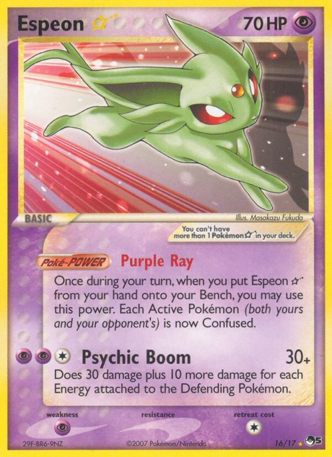 Espeon ★ Pokémon card from POP Series 5, number 16 (Standard print)