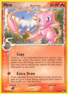 Mew δ Pokémon card, number 3