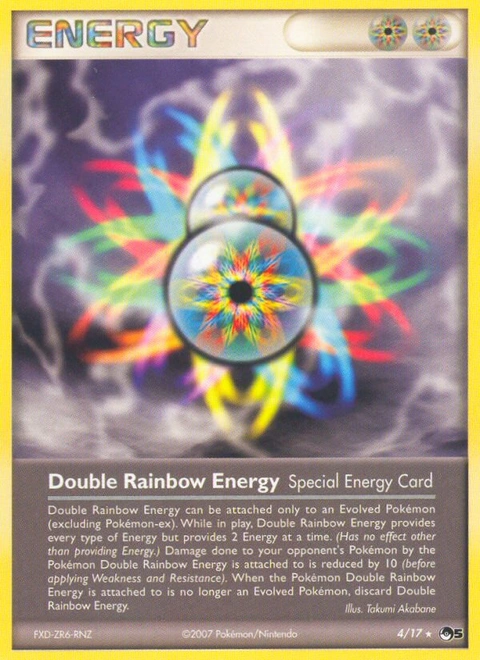 Double Rainbow Energy Pokémon card from POP Series 5, number 4 (Standard print)