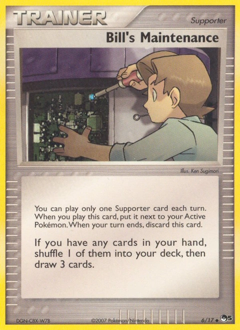 Bill's Maintenance Pokémon card from POP Series 5, number 6 (Standard print)