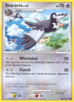Staravia Pokémon card, number 10