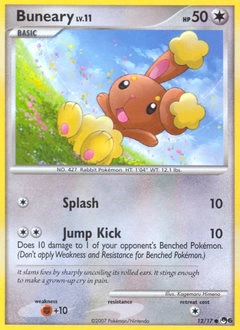 Buneary Pokémon card, number 12