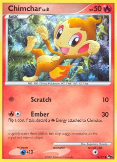 Chimchar Pokémon card, number 14