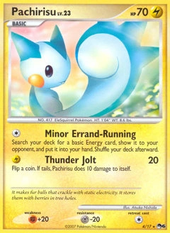 Pachirisu Pokémon card, number 4