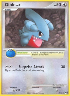Gible Pokémon card, number 7