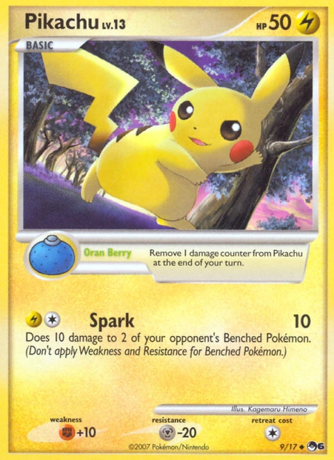 Pikachu Pokémon card from POP Series 6, number 9 (Standard print)