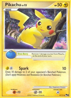 Pikachu Pokémon card, number 9