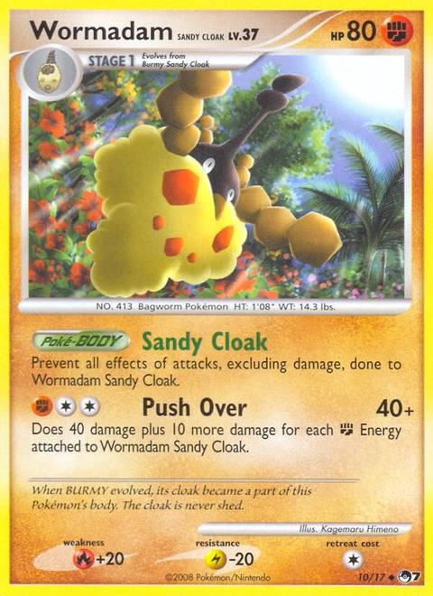 Wormadam Sandy Cloak Pokémon card from POP Series 7, number 10 (Standard print)