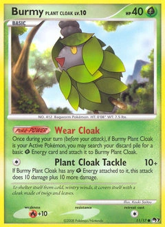 Burmy Plant Cloak Pokémon card, number 11