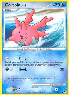 Corsola Pokémon card, number 13