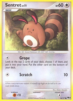 Sentret Pokémon card, number 16