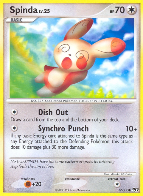 Spinda Pokémon card from POP Series 7, number 17 (Standard print)