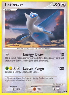 Latios Pokémon card, number 4
