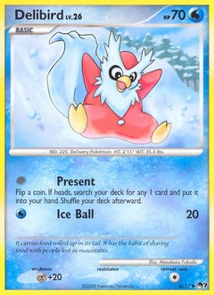 Delibird Pokémon card, number 6