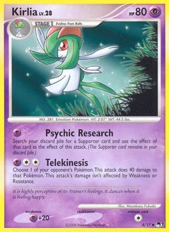 Kirlia Pokémon card, number 8
