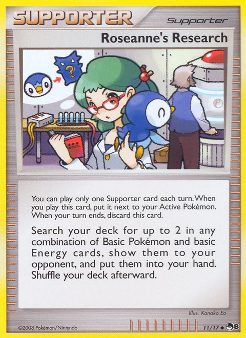 Roseanne's Research Pokémon card from POP Series 8, number 11 (Standard print)