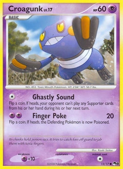 Croagunk Pokémon card, number 13