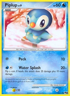 Piplup Pokémon card, number 15