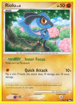 Riolu Pokémon card, number 16